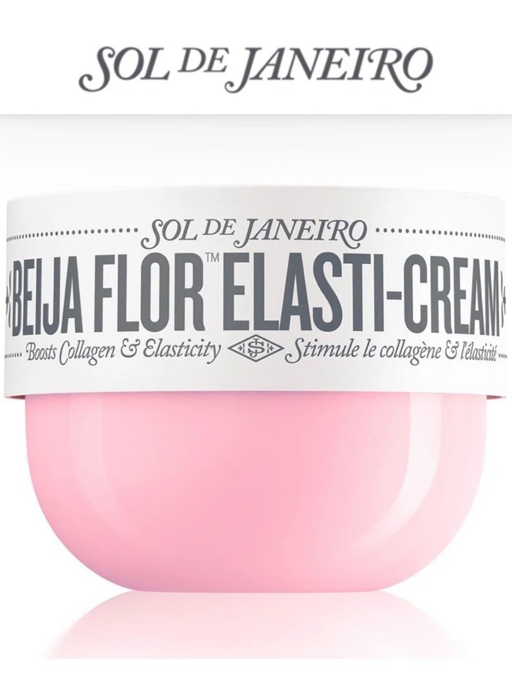 Sol de Janeiro Beija Flor Elasti-Cream - Pink & White Jar